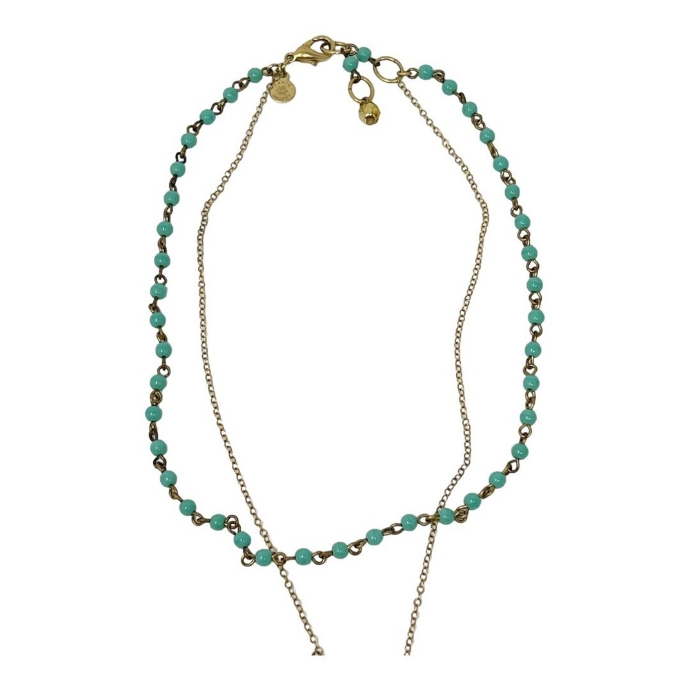 David Aubrey Beaded Necklace Gold Tone Elephant Pendant. - Picture 4 of 7
